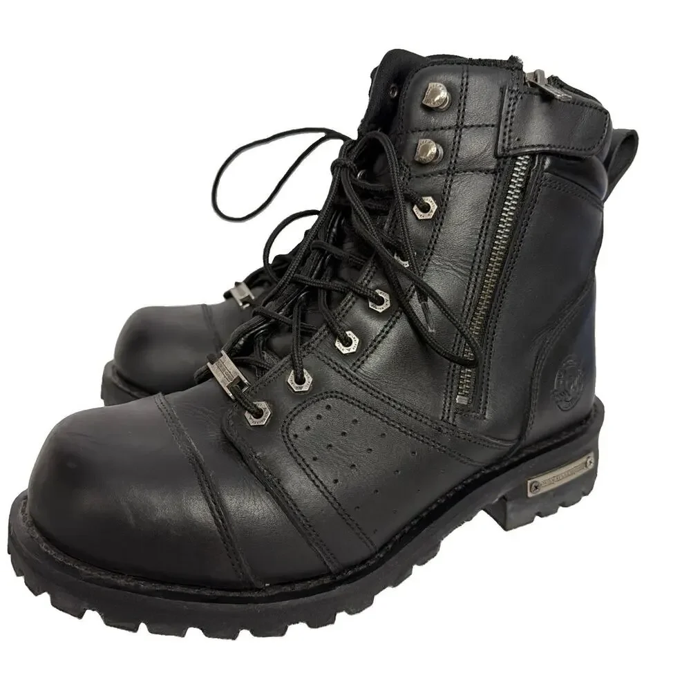 Milwaukee Leather Motorcycle Boots Size 9M Mens, Zippered